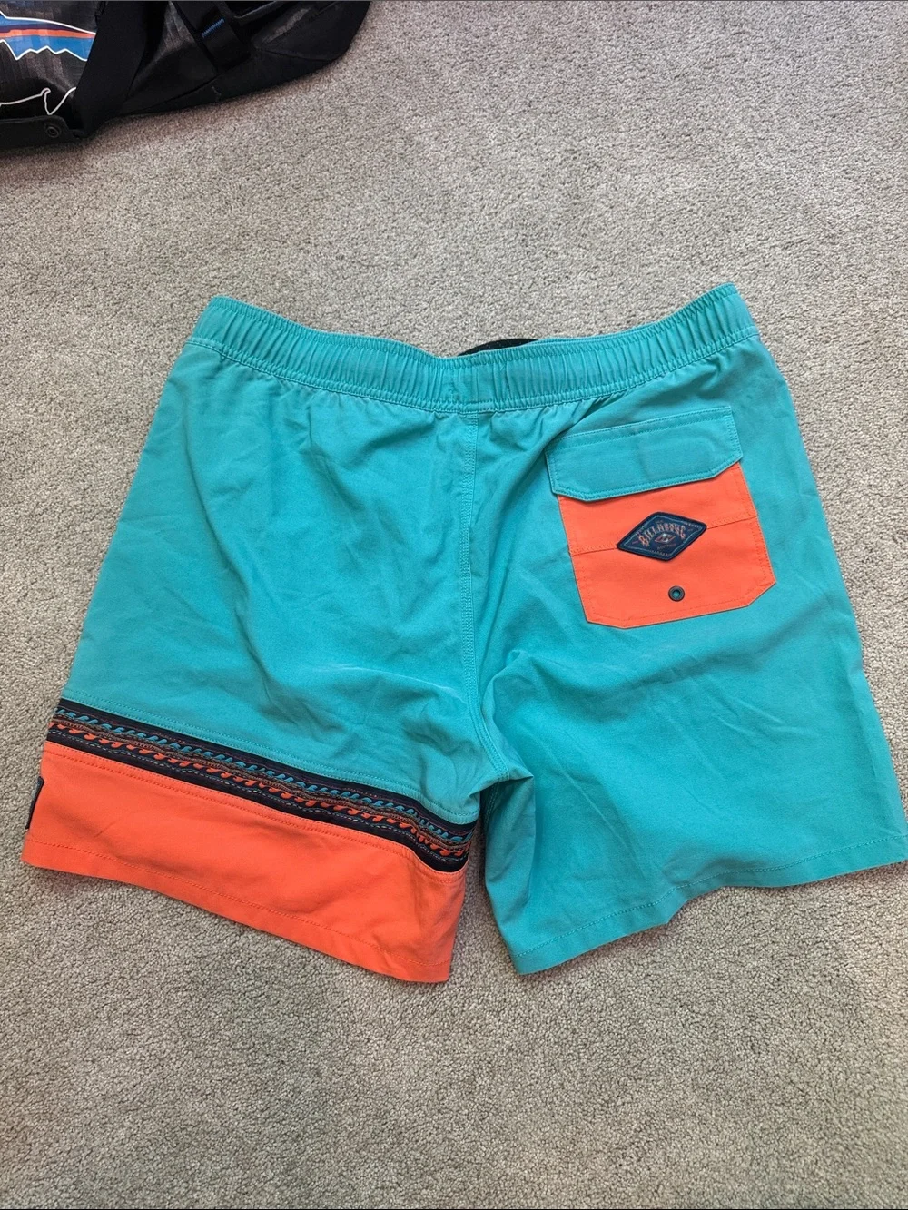 Billabong Men's Burleigh Layback Aqua Orange Swim Trunks shorts boardshorts NEW